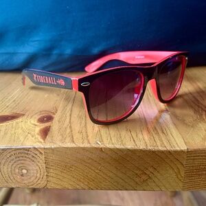 Fireball Black and Red Acetate Framed Sunglasses